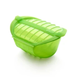 Lékué deep steamer micro 1–2 servings., Green