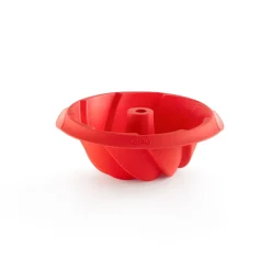 Lékué spiral-shaped savarin mold silicone, Red