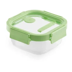 Lékué square food container glass 0.52 L, Green
