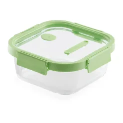 Lékué square glass lunchbox 1.1 L, Green
