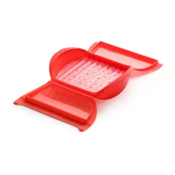 Lékué steamer micro 3-4 servings., Red