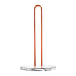 Loop kitchen paper holder 26 cm, Clear-amber