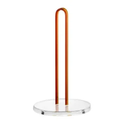 Loop kitchen paper holder 26 cm, Clear-amber