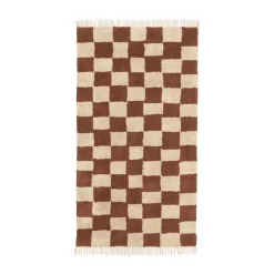 Mara cotton rug 80x150 cm, Rust-Warm Sand