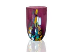 Marble drinking glass 30 cl, Mulberry purple