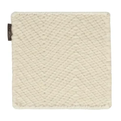 Matt sample Furrow wool rug, Natural white