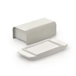 Mattina butter dish 9.5x21 cm, Warm grey-stainless steel
