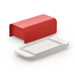 Mattina butter dish 9.5x21 cm, Red-stainless steel