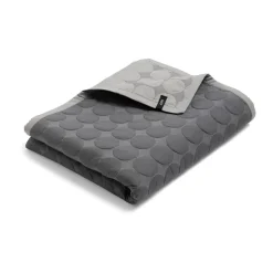 Mega Dot bedspread organic 260x260 cm, Dark grey