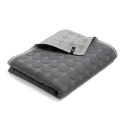 Mega Dot bedspread organic 235x245 cm, Dark grey