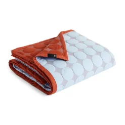 Mega Dot bedspread organic 235x245 cm, Light blue