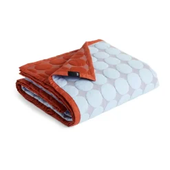 Mega Dot bedspread organic 260x260 cm, Light blue