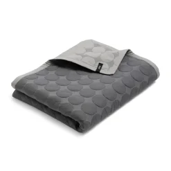 Mega Dot bedspread organic 195x245 cm, Dark grey