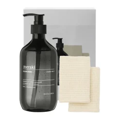 Meraki gift set dish soap and dishcloth 3 pieces, Shadow lake