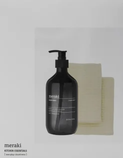 Meraki gift set dish soap and dishcloth 3 pieces, Shadow lake
