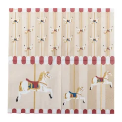Merry-go-round napkin 33x33 cm 20-pack, Nature