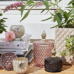 Miya storage jar with lid Ø10.5 cm, Misty rose