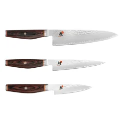 Miyabi Artisan 6000MCT knife set 3 pieces, Wood