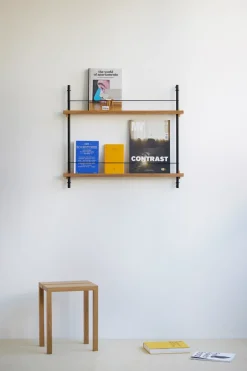 Moebe magazine rack, Oak-black