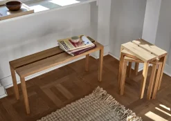 Moebe Peg bench 90x27.5x44 cm, Oak