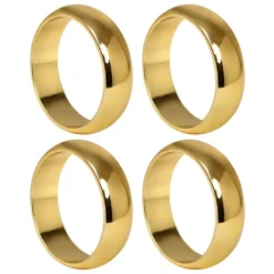 Monaco napkin ring Ø4 cm 4-pack, Brass