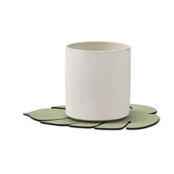 Monstera Leaf Nupo coaster, Olive green