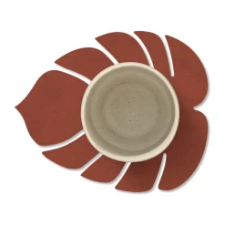 Monstera Leaf Nupo coaster, Sienna