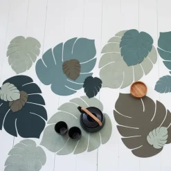 Monstera Leaf Nupo coaster, Army green