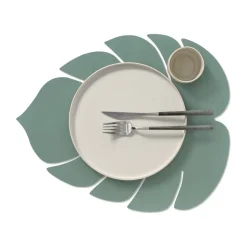 Monstera Leaf Nupo placemat L, Pastel green