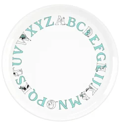 Moomin ABC plate Ø20 cm, Turquoise