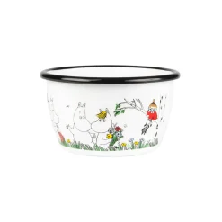 Moomin Colors enamel bowl 30 cl, Happy Family