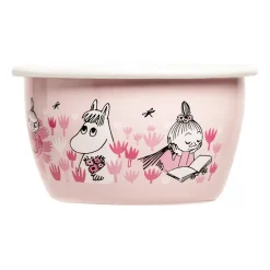 Moomin enamel bowl Girls 30 cl, Pink