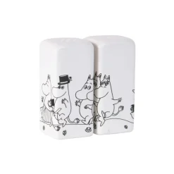 Moomin family salt and pepper shakers, white