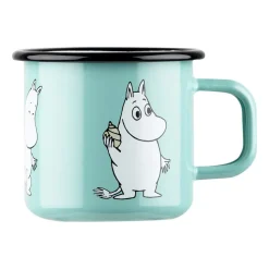 Moomin Retro enamel mug 37 cl, Mint