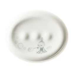 Moomin soap dish, Bath time green-white