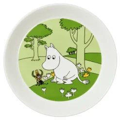 Moomintroll plate, grass green