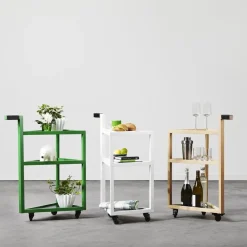 Move serving trolley, White
