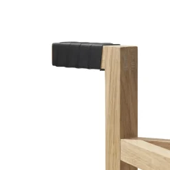 Move serving trolley, White oiled oak, big, marble marquina, glass
