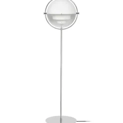 Multi-Lite floor lamp, Chrome-white