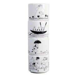 Mumin egg cup 4 pieces, White