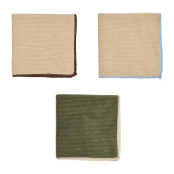 Mundus microfiber cloth 30x30 cm 3 pieces, Camel-olive