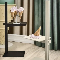 Museum side table, Dark brown