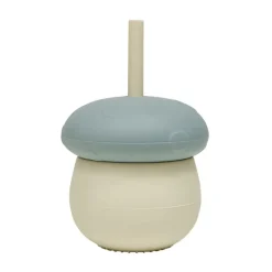 Mushroom cup, Off-white blue