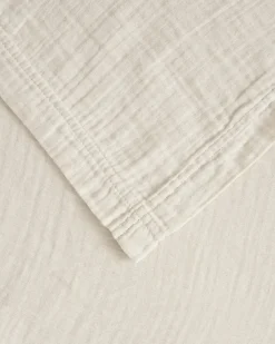 Muslin bed skirt, Eggshell, 160x200x53 cm