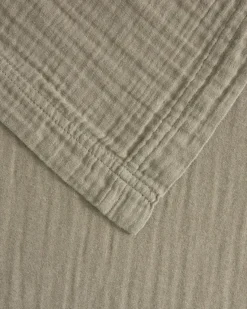 Muslin bed skirt, Geranium, 160x200x53 cm