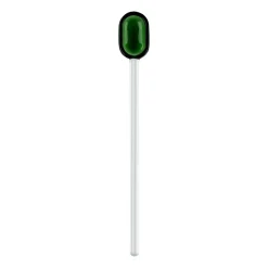 Muurla latte spoon glass 15.5 cm, Green-clear