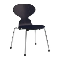 Myran children's chair, Midnight blue painted ash-chrome