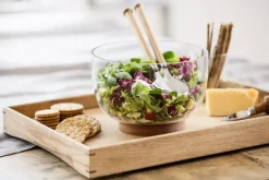 Nature salad servers 2-pack, Oak