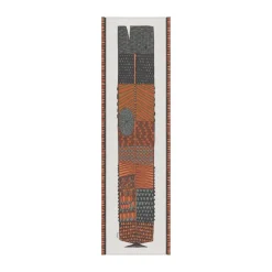 Net pattern runner 35x120 cm, Brown