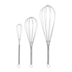 Nicolas Vahé whisks 3 pieces, Silver finish
